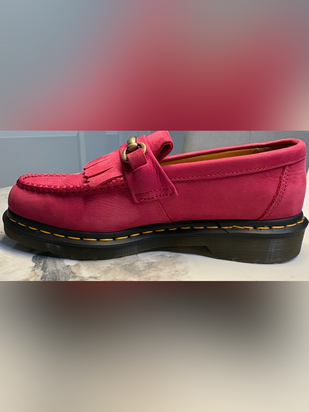 Dr. Martens Adrian Snaffle Loafers Fuchsia Pink Women’s 10